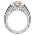 thumbnail image 3 of Morganite Engagement Rings Fashion Rings Cocktail Anniversary Gifts for Her 8.00 mm 3.50 CT TW (G,VS1), 3 of 5