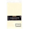 thumbnail image 1 of Amscan Disposable Rectangular Plastic Party Table Cover Tableware, Crème, Plastic , 53" X 108" Pary Supplies, 1 of 2