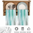 thumbnail image 5 of Turquoise Gray Kitchen Towels Set of 1, Farmhouse Abstract Gradient Aesthetic Absorbent Dish Towels for Kitchen, Microfiber Hand Towel, Quick Drying Tea Towel for Cleaning Decorative Dishcloths, 5 of 7