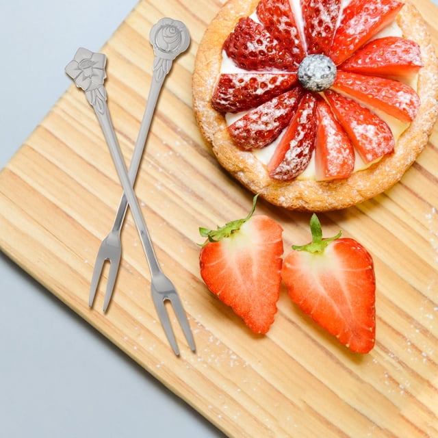 WEUVEB 8Ud Flores Cuchillos Para Postres De Acero Inoxidable Para Fiestas Y Catering