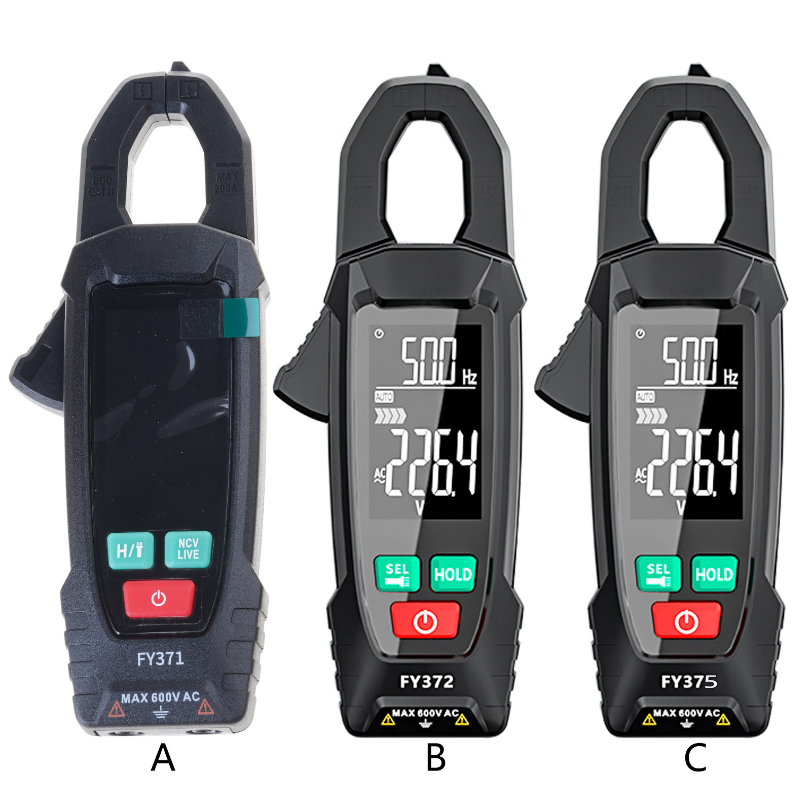 BIBABLYKE Portable Digital Clamp Multimeter for Accurate Measurement of Current Voltages and Resistance for Electrical Testing