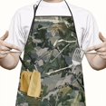 thumbnail image 2 of Snow Camo Tree Trunks Pattern Apron-Garden Aprons for Women with Pockets-Cotton Linen Waterproof Kitchen Cooking Gardening Aprons Adjustable for Kitchen,Cooking,BBQ and Salon 33x27 Inch, 2 of 7