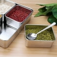 thumbnail image 6 of Japan Style Kitchen food Storage container Compartments Stainless Steel Seasoning box Containers with Lid Rectangle chef tools, 6 of 9