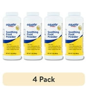 (4 pack) Equate Soothing Foot Powder, 7 oz, Compare to Dr. Scholl's® Soothing Foot Powder
