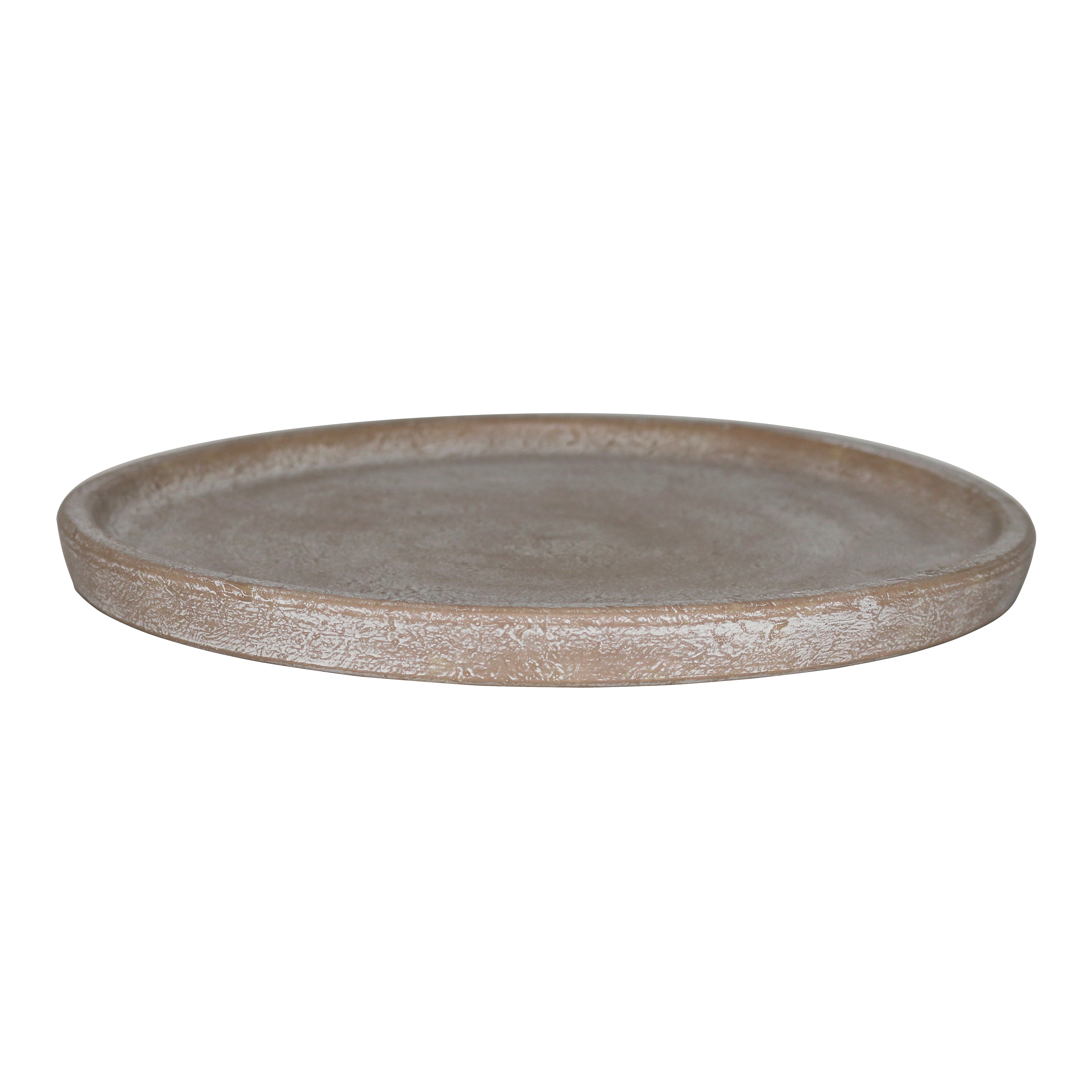 Better Homes & Gardens 10 in. Hand-painted Brown Earthenware Saucer