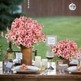 thumbnail image 6 of Viworld 6 Bundles Artificial Flowers Outdoors, UV Resistant Fake Silk Flowers with Plastic Plants for Indoor Outside Hanging Decoration , Pink, 6 of 7