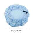 thumbnail image 2 of Unique Bargains 1 Pc Women Adjustable Bath Cap for Bathroom Business Travel Blue PEVA Satin, 2 of 4
