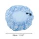thumbnail image 2 of Gorros de baño ajustables para mujeres 1 Pc para negocios de baño y viajes en color azul PEVA satén, 2 of 3
