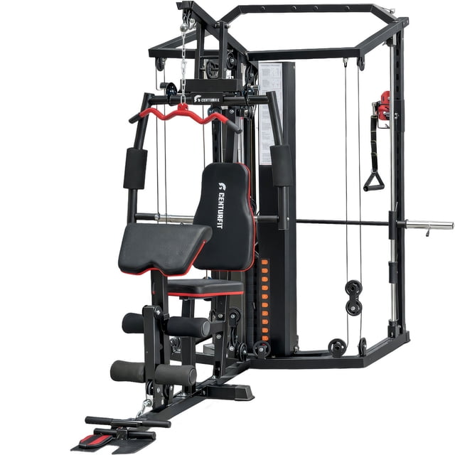 Gimnasio Multiestacion Centurfit Multifuncional Jaula Smith Pierna Scot Pecho Barra