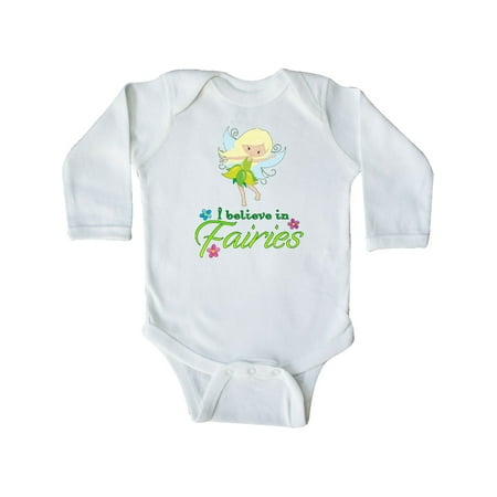 

Inktastic I Believe in Fairies Gift Baby Boy or Baby Girl Long Sleeve Bodysuit