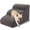 All Grey, variant on Excibubblebearbb 3-Tiers Dog Stairs & Ramp Suitable for Beds and Sofas, Pet Stairs of Height Suitable for Small Dogs and Cats