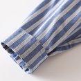 thumbnail image 6 of Tisuna Kids Long Sleeve Shirts For Boys Breathable Lapel Collar Striped Print Tops Little Boys Casual Wear Fall Shirts Size 4-5 Years, 6 of 7