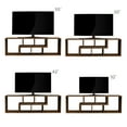 thumbnail image 4 of L-Shaped TV Stand for 55 Inch TV, Sectional Television Table with Storage case and Shelves, 2pcs L Shape Bookcase for Living Room Bedroom, Easy Assembly, Oak, 4 of 7