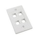 thumbnail image 1 of Tapa para caja INTELLINET NETWORK SOLUTIONS 163316 Montaje al ras 4 salidas blanco, 1 of 2