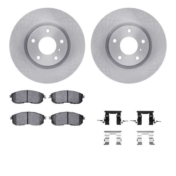 Dynamic Friction Company Front Brake Rotors with 5000 Advanced Brake Pads includes Hardware 6512-68042