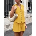 thumbnail image 3 of Conjunto Coordinado PRETTYGARDEN Chaleco sin Mangas con Botones y Shorts S, 3 of 7