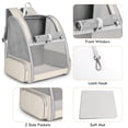 thumbnail image 2 of Mochila para gatos SsawCasa, tamaño grande, para mascotas de hasta 7 kg, color beige, 2 of 8