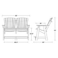 thumbnail image 2 of Wildridge Heritage Double High Adirondack, Black and White - All-Weather Recycled Plastic Furniture for Patio, Deck, Lawn, 2 of 2