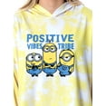 thumbnail image 3 of Despicable Me Minions Positive Vibes Tie Dye Womens Hooded Pajamas Jogger Set with Pockets Sleepwear Loungewear, 3 of 6