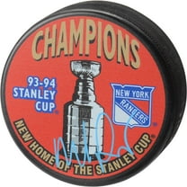 Mike Richter New York Rangers Autographed 1994 Stanley Cup Champions Logo Hockey Puck - Fanatics Authentic Certified