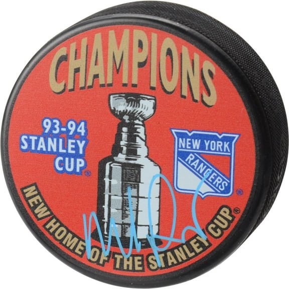 Mike Richter New York Rangers Autographed 1994 Stanley Cup Champions Logo Hockey Puck - Fanatics Authentic Certified