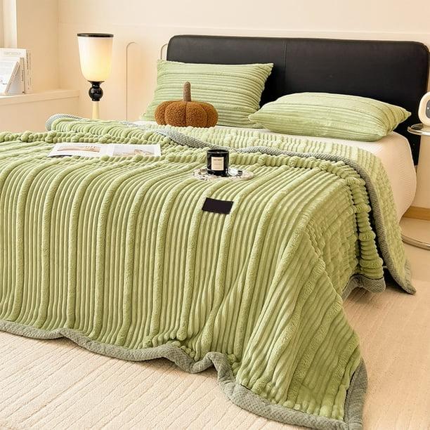 Manta de forro polar para la siesta en la oficina, sofá con aire acondicionado grueso, chal de forro polar coral para el almuerzo, portátil, pequeña y plegable, tela de forro polar suave,