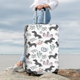 thumbnail image 4 of Uemuo Dachshund Dog Puppy Printed Washable Luggage Cover - Fashion Suitcase Protector Fits 18-32 Inch Luggage -X-Large, 4 of 9