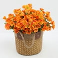 thumbnail image 5 of 5 Piece Sunset Mums Fall Floral Arrangement Realistic Silk Flowers For Home Windproof Design 5PCS, 5 of 5