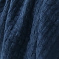 thumbnail image 6 of Exclusivo Mezcla Knitted Twin Size Blanket with Fringes for Bed, Soft and Warm Textured Blanket for All Season, Lightweight Breathable Living Room Bedding, Navy Blue, 60”x80”, 6 of 7