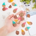 thumbnail image 3 of DIY Dangle Earring Making Kits Including Resin & Teardrop Walnut Wood Pendants Brass Earring Hooks & Jump Rings Mixed Color 96pcs/box, 3 of 6