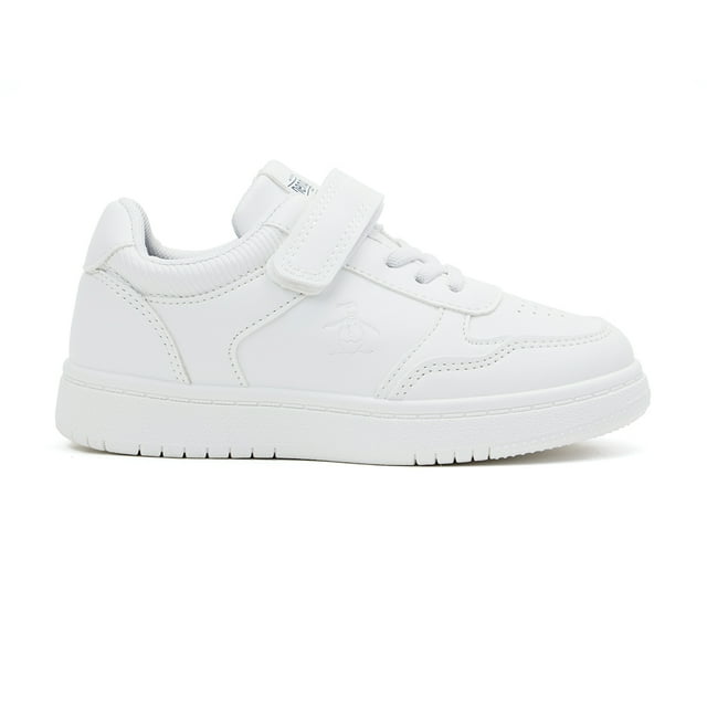 Tenis Escolar Original Penguin Style Gavin Blanco Con Velcro Ajustable Para Niño