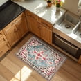 thumbnail image 2 of Lahome Decor 2'x3' Small Area Rug for Living Room,Machine Washable Non Slip Inside Floor Mat,Vintage Rug,Low Pile Lightweight Vintage Rug for Bedroom Dining Room Office Farmhouse,Sky Blue, 2 of 11