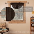 thumbnail image 3 of VHC Brands Burlap Chocolate Balloon Valance 15x60 Country Curtains, Dark Brown, 3 of 5