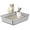 M-4IN 17"Lx13"xW4"H, variant on Stainless Steel Litter Box -4in High Side,Metal Litter Box for Cat/Kitty/Rabbits 17.8"L x 13.8"W x 4"H,Stainless Steel Cat LitterBox-Metal PanToilet,No Smell, Non Stick, Easy Clean.