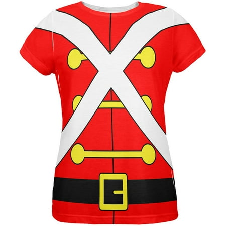 Christmas Toy Soldier Costume All Over Womens T Shirt Multi