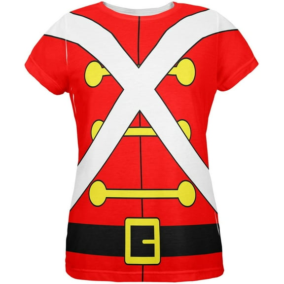 Christmas Toy Soldier Costume All Over Womens T Shirt Multi MD