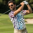 thumbnail image 4 of Uorisanigo Zebra Print Couple Matching Outfit Golf Shirts for Men Short Sleeve Summer Sports Tops and Womens Golf Dress with Shorts and Pockets Pockets Tennis Workout Dresses, 4 of 8