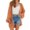 Orange, variant on Langwyqu Spring Autumn Fashion Women Hollow Out Open Front Casual Loose Cardigans
