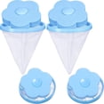 thumbnail image 1 of 4 Pcs Attrape-Peluches Réutilisable pour Machine à Laver, Sac en Maille, Filtre à Cheveux, Pochette, Attrape-Cheveux Bleu Dôme, 1 of 7