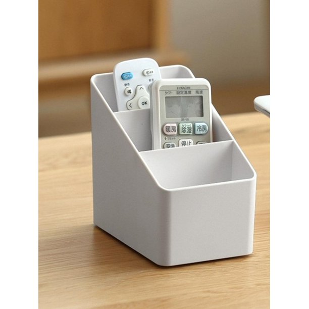Rectangular Remote Storage 1pc Plastic Remote Control Storage Box, Minimalist Solid Color Wall ...