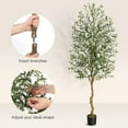 thumbnail image 6 of Ataucjin Olive Trees Artificial Indoor,4FT Tall Olive Tree Plants,Faux Olive Tree with Realistic Trunk, Leaves, Fruits,4 Feet(48in) Fake Olive Tree for Home House Office Décor, 6 of 7