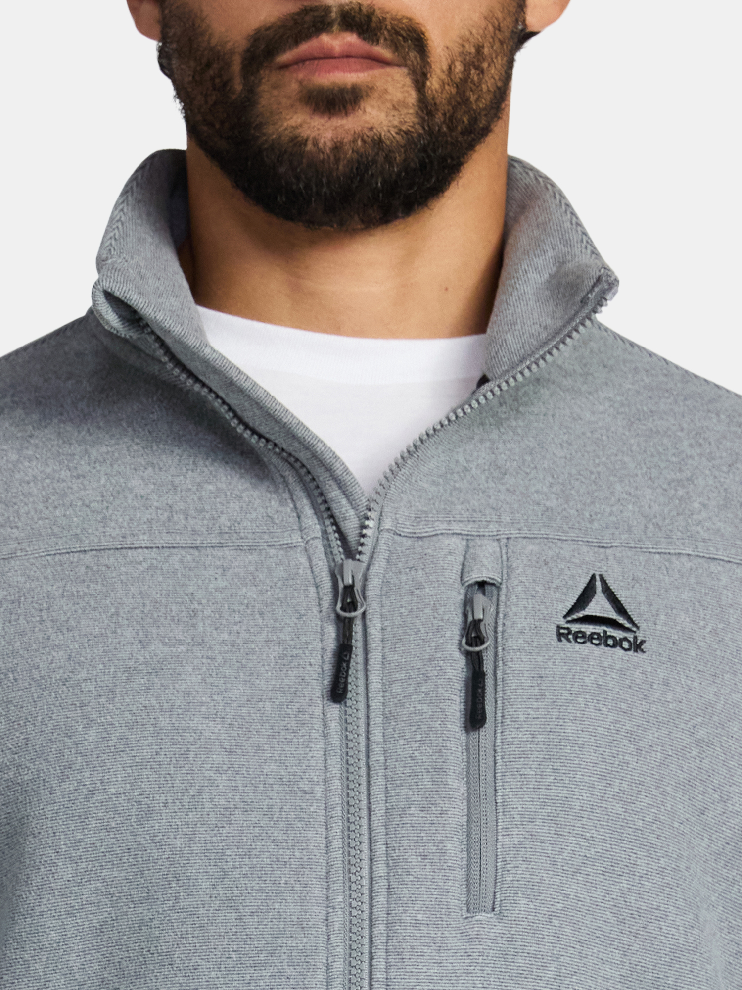 Reebok Men's Fleece Zip Jacket with Chest Pocket photo 5