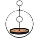 thumbnail image 2 of Comedero para pájaros de acero inoxidable, diseño circular de metal, construcción duradera, decoración para jardín, para patio, alimentación con sebo, atrae aves silvestres, resistente a la, 2 of 9