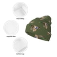 thumbnail image 3 of Lsque Birds Wild Ducks Pattern Knitted Beanie, Unisex Winter Hat, Knit Hat Winter Beanies Thick Fisherman Beanies Cuffed Plain Skull Caps, 3 of 6