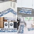 thumbnail image 5 of Blue Chevron Geometric Boho Pattern Kitchen Rugs Sets Of 2,Anti Fatigue Kitchen Mat Rugs Non Slip Washable,Decorative Kitchen Floor Mats for Kitchen,Sink,Laundry,17"x30"+17"x47", 5 of 7