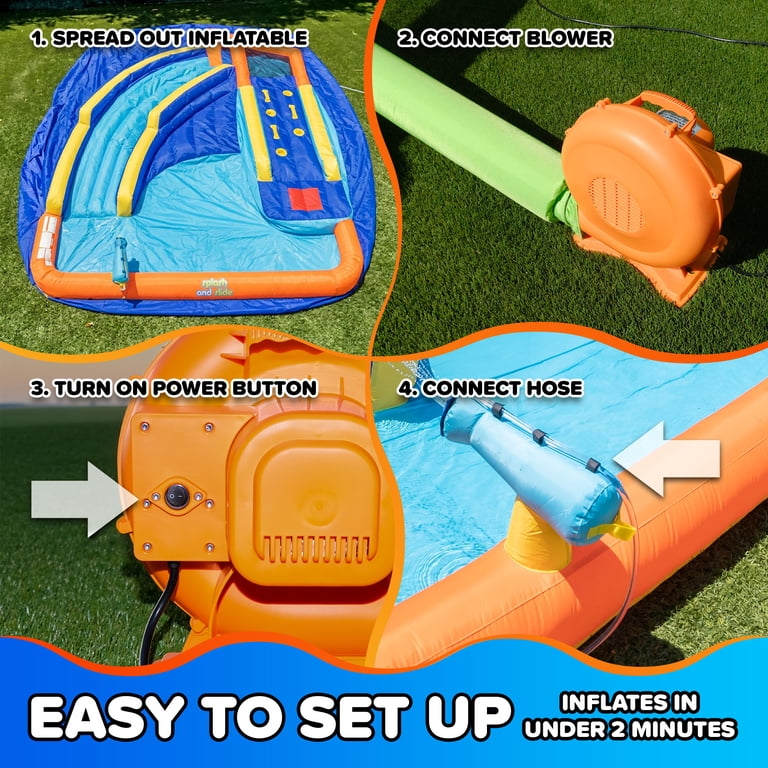Sportspower Big Wave II Wet Slip Inflatable Water Slide, Family