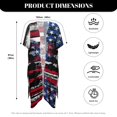 thumbnail image 6 of HELLHERO American Flag Design Bikini Cover Up High Quality Fabrics Fashion Free Size Long Kimono Swimsuit Cover Up for Women, 6 of 6
