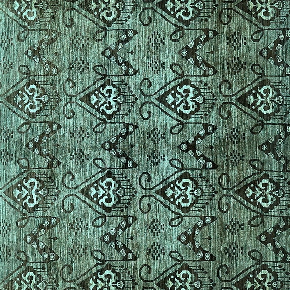 Ahgly Company Indoor Square Abstract Light Blue Modern Area Rugs, 3' Square
