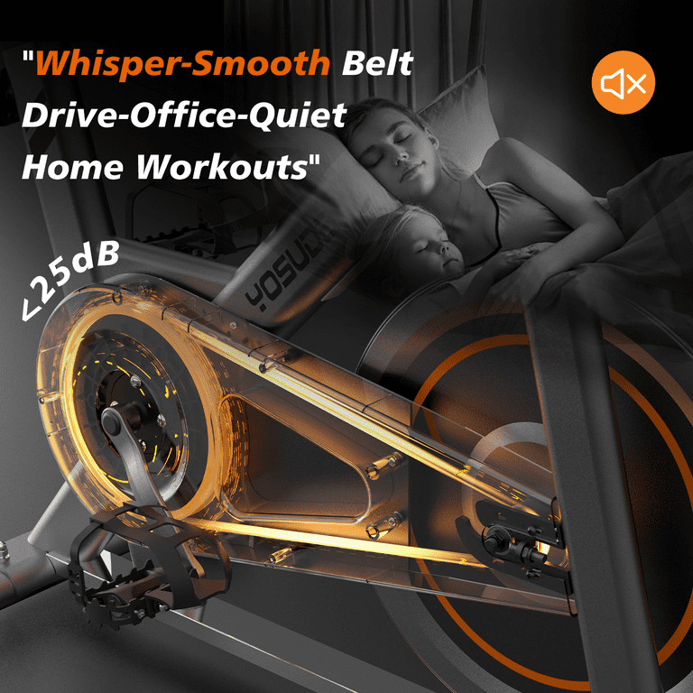 YOSUDA Indoor Cycling Bike, 330 lbs Capacity, Comfort Seat, LCD