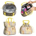 thumbnail image 2 of Pioneer Flower Floral Print Pattern Drawstring Lunch Bag Women - Drawstring Lunch Bag Insulated for Work Office - Stain-Resistant Large Lunchbags for Women with Multi-Pockets, 2 of 5